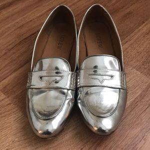 Metallic Jcrew loafers